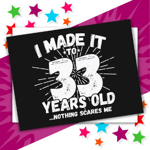 33 Year Old Sarcastic Meme Funny 33rd Birthday Postcard