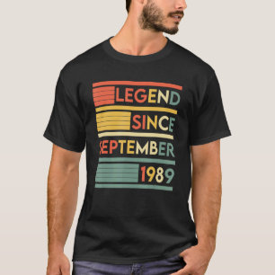 33 Years Old  33rd Birthday Legend Since September T-Shirt
