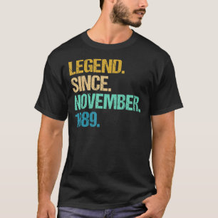 33 Years Old Awesome Since November 1989 33rd Bir T-Shirt