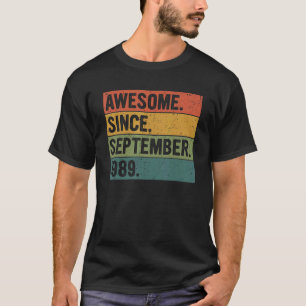 33 Years Old Awesome Since September 1989 33rd Bi T-Shirt