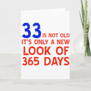 33 years Old birthday designs Card