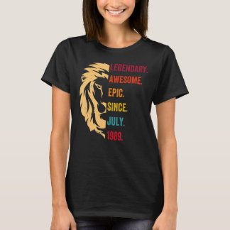 33 Years Old  Legend Since July 1989 33rd Birthday T-Shirt