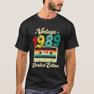 33 Years Old Vintage 1989 Cassette Tape 33Rd Birth T-Shirt