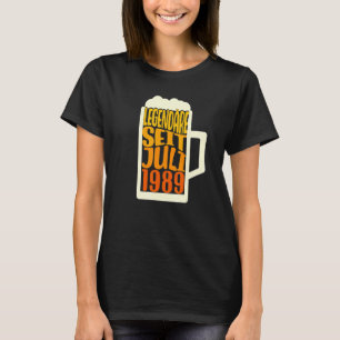 33rd Birthday Beer Legendary Since July 1989 T-Shirt