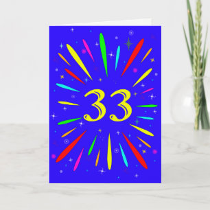 33rd Birthday Explosion Card