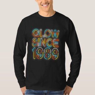 33rd Birthday Glow Since 1989 Vintage Sunglasses R T-Shirt