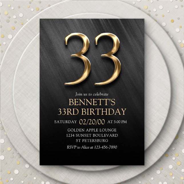 33rd Birthday Invitation (Creator Uploaded)