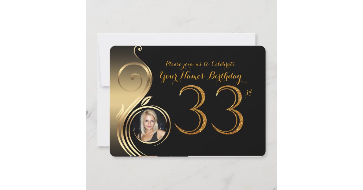 33rd-birthday-invitation-number-glitter-gold-photo-invitation-zazzle-co-uk