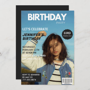 33rd birthday invitations Magazine Cover