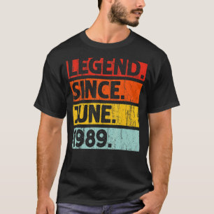 33rd Birthday Legend Since June 1989 33 Years Old T-Shirt