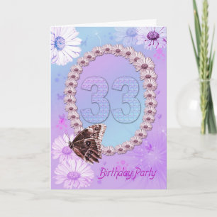 33rd Birthday party Invitation