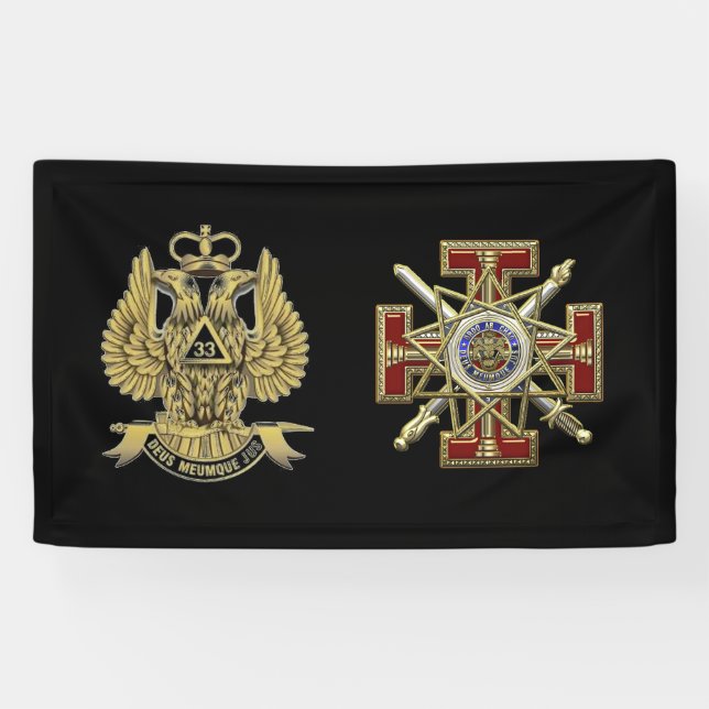 33rd Degree mason Banner (Horizontal)