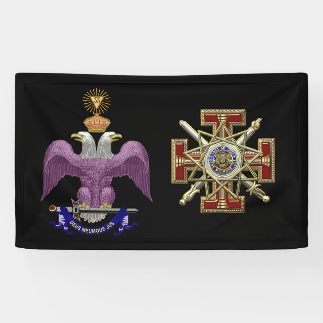 33rd Degree mason Banner (Horizontal)