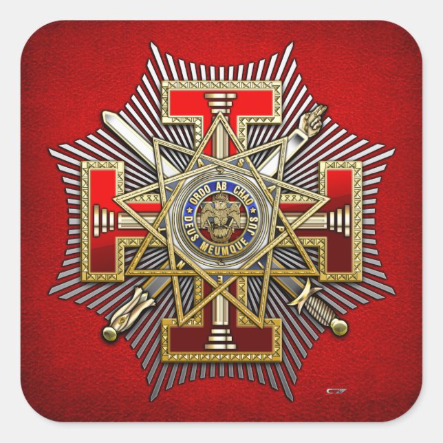 33rd Degree: Sovereign Grand Inspector General Square Sticker (Front)