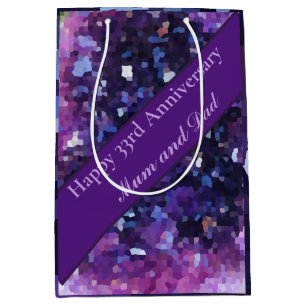 33rd Wedding Anniversary editable     Medium Gift Bag