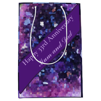 33rd Wedding Anniversary editable     Medium Gift Bag