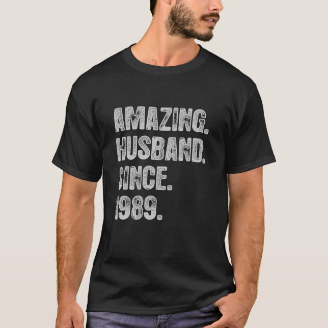 33Rd Wedding Anniversary For Him Amazing Husband S T-Shirt (Front)