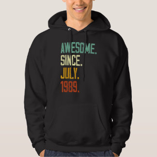 33th Birthday  Awesome Since July 1989 33 Years Ol Hoodie