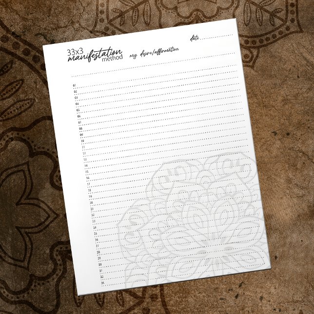 33x3 Manifestation Method, Law of attraction Notepad (Creator Uploaded)