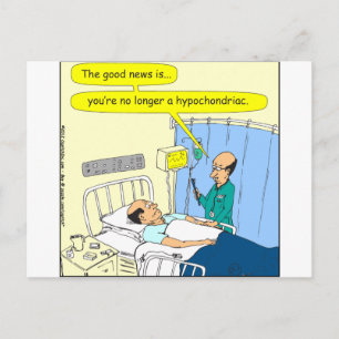 348 No longer a hypochondriac colour cartoon Postcard