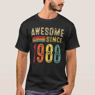 34 Birthday Decorations Men Women 1988 Bday 34Th B T-Shirt