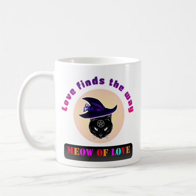 34.Cute aesthetic trending bestselling black cat Coffee Mug (Left)