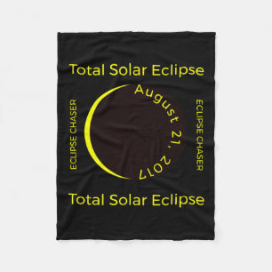 #34;eclipse Chaser#34; Total Solar Eclipse Aug 201 Fleece Blanket