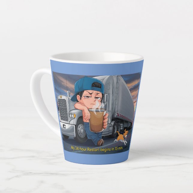 34 hour restart coffee mug (Left Angle)