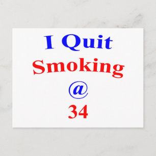 34 I Quit Smoking Postcard