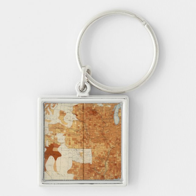 34 Proportion religious denominations 1890 Key Ring (Front)