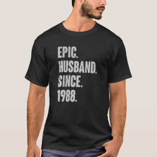 34 Wedding Anniversary For Him  Epic Husband Since T-Shirt