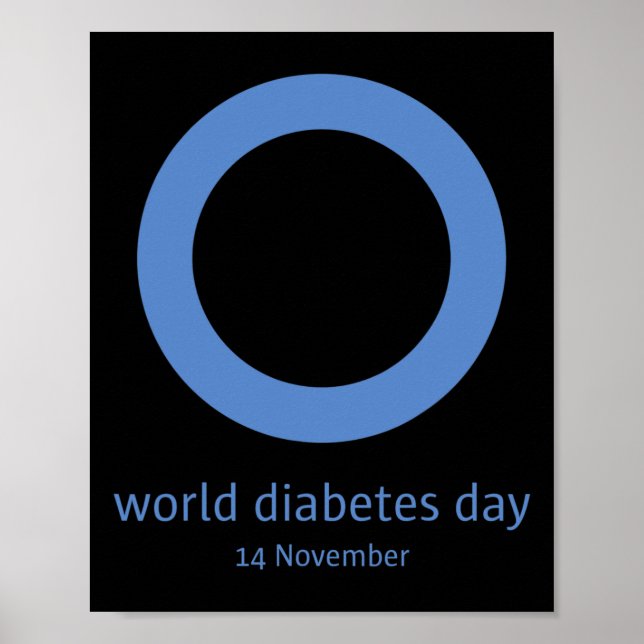 &#34;World Diabetes Day &#34; Diabetes Awareness  Poster (Front)