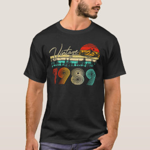 34 Year Old Boys Girls Vintage 1989 34th Birthday  T-Shirt
