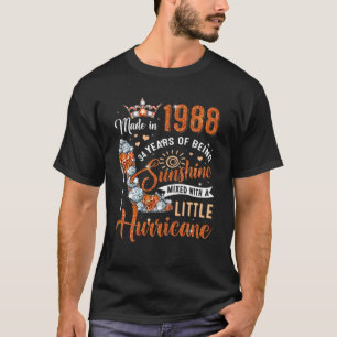 34 Year Old Made In 1988 Birthday Queen Diamond He T-Shirt