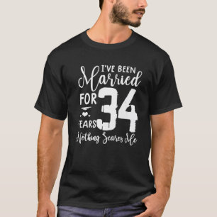 34 Years Married  Funny Couple 34Th Anniversary T-Shirt