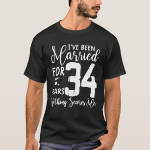 34 Years Married  Funny Couple 34Th Anniversary T-Shirt