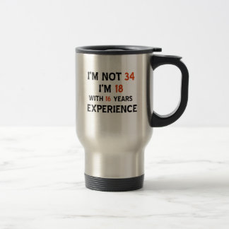 34 years old designs travel mug