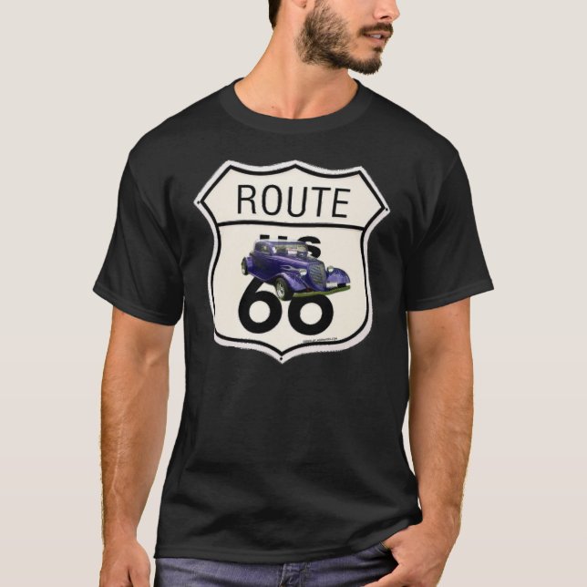 34ford Route 66sign T-Shirt (Front)