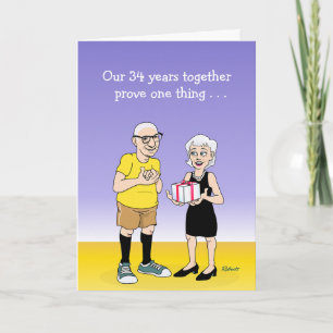 34th Anniversary Greeting Card for Husband
