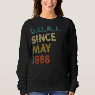 34th Birthday 34 Years Old Goat Since May 1988 1 Sweatshirt