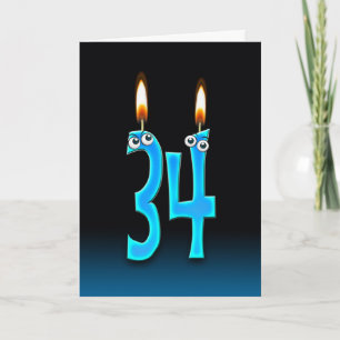 34th Birthday Candles Card
