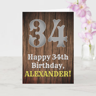 34th Birthday: Country Western Inspired Look, Name Card