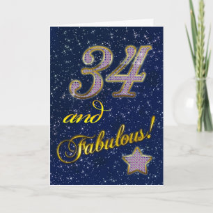 34th birthday for someone Fabulous Card