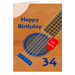 34th Birthday Guitar Player Birthday