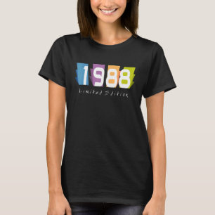 34th Birthday Ladies Mens 34 Years 1988 1 T-Shirt