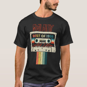 34th Birthday May Best Of 1988 Cassette Tape T-Shirt