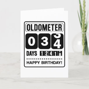34th Birthday Oldometer Card