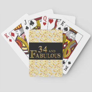 34th Birthday Playing Cards
