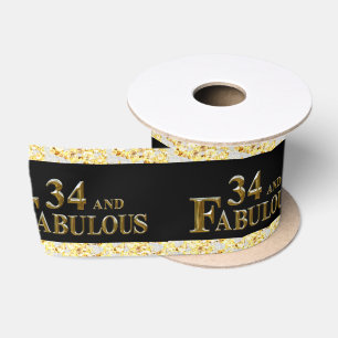 34th Birthday Satin Ribbon
