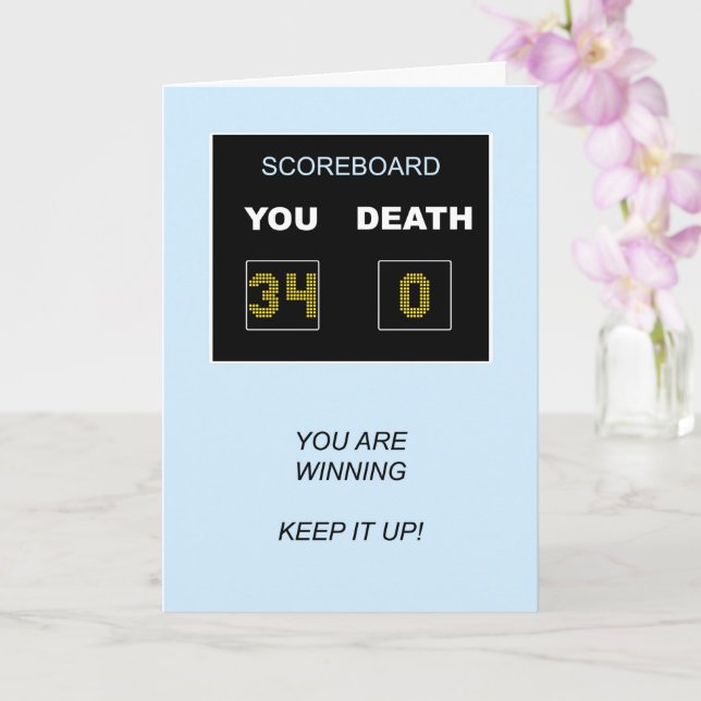 34th Birthday Scoreboard Card (Orchid)